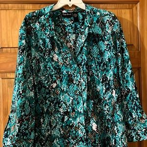 Plus size button up blouse